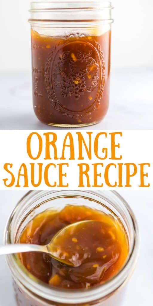image with text "orange sauce recipe"