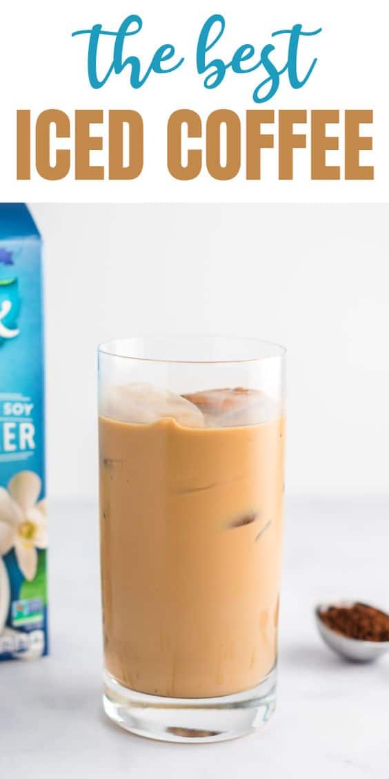 image with text "the best iced coffee"
