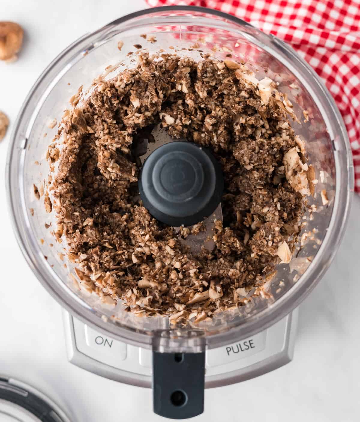 mushrooms ground up in the food processor