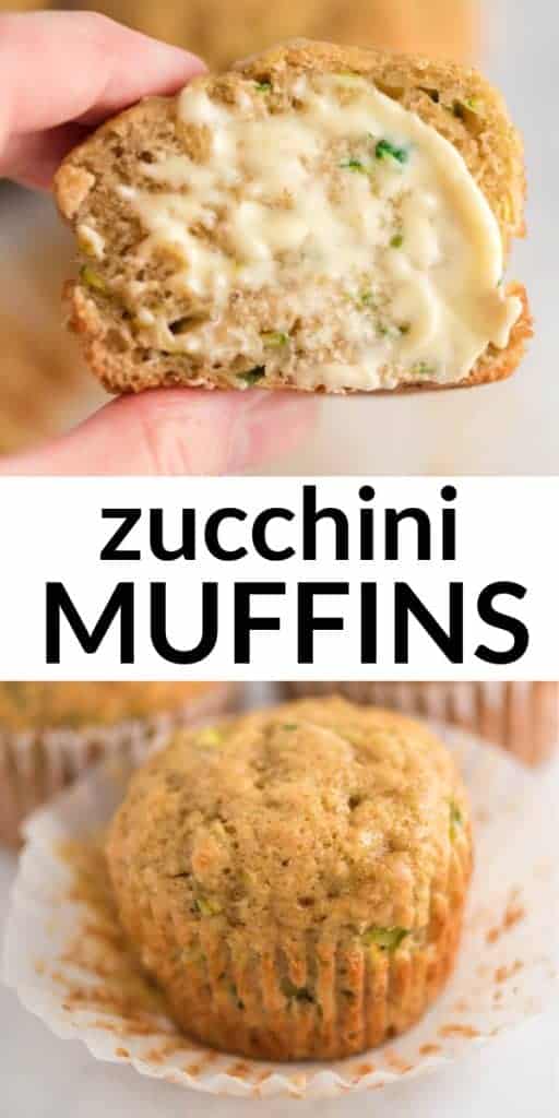 image with text "zucchini muffins"