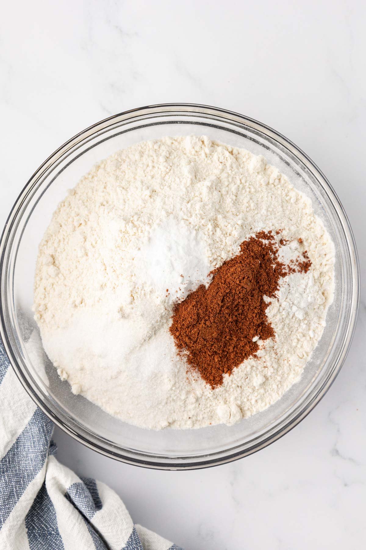 dry ingredients in a mixing bowl