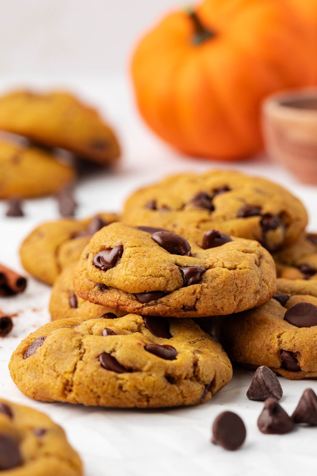 vegan pumpkin chocolate chip cookies