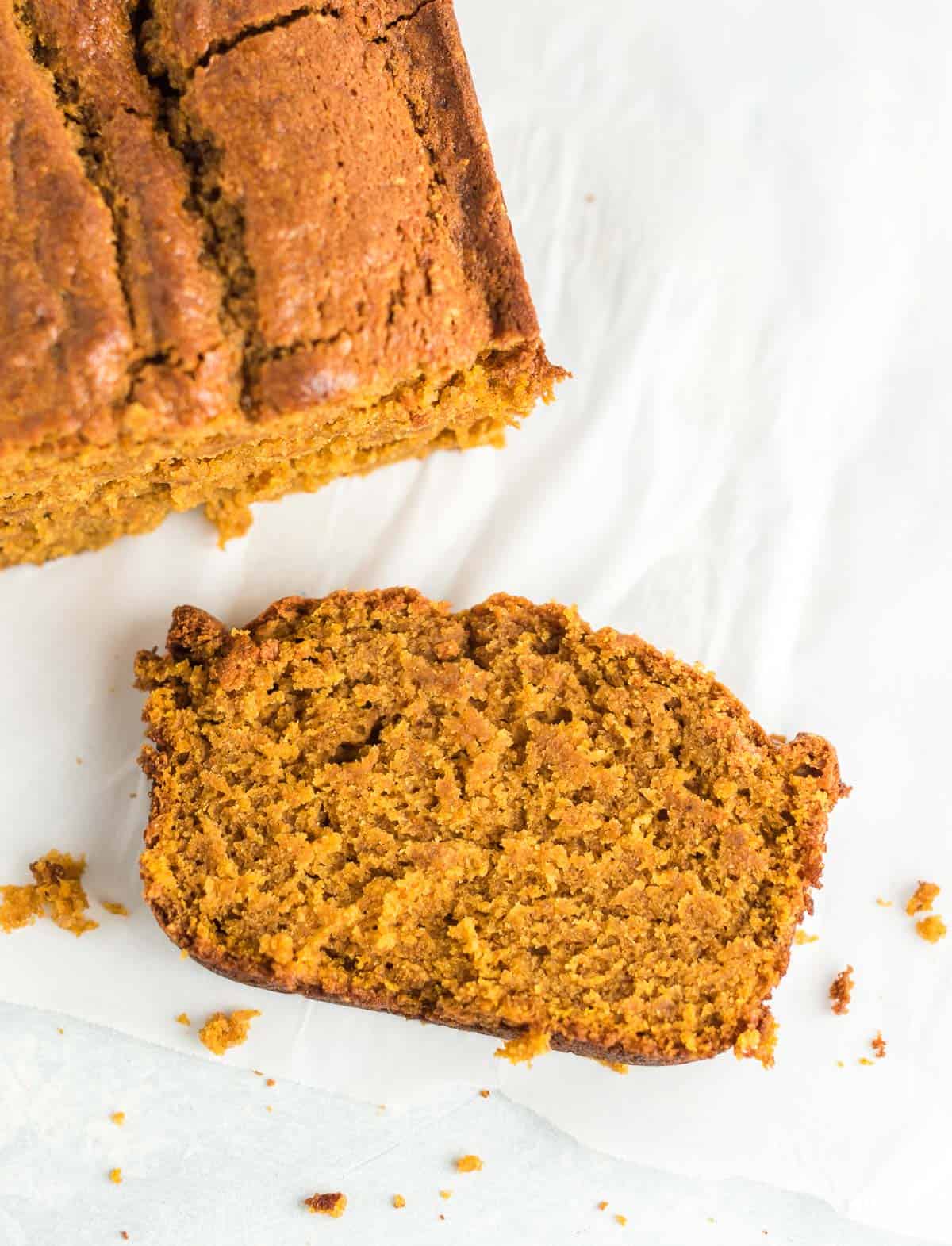 slice of pumpkin bread