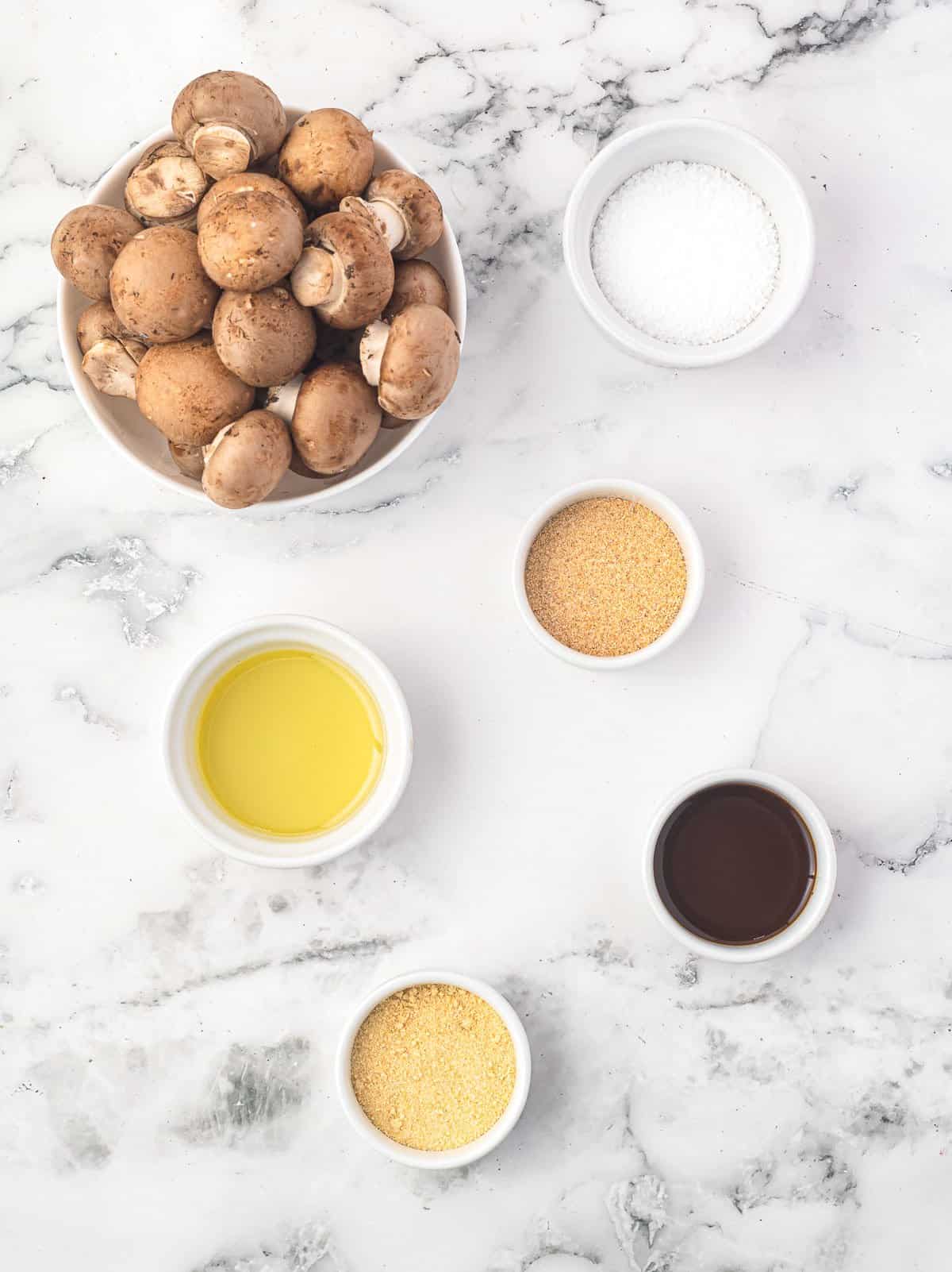 ingredients needed to make air fryer mushrooms