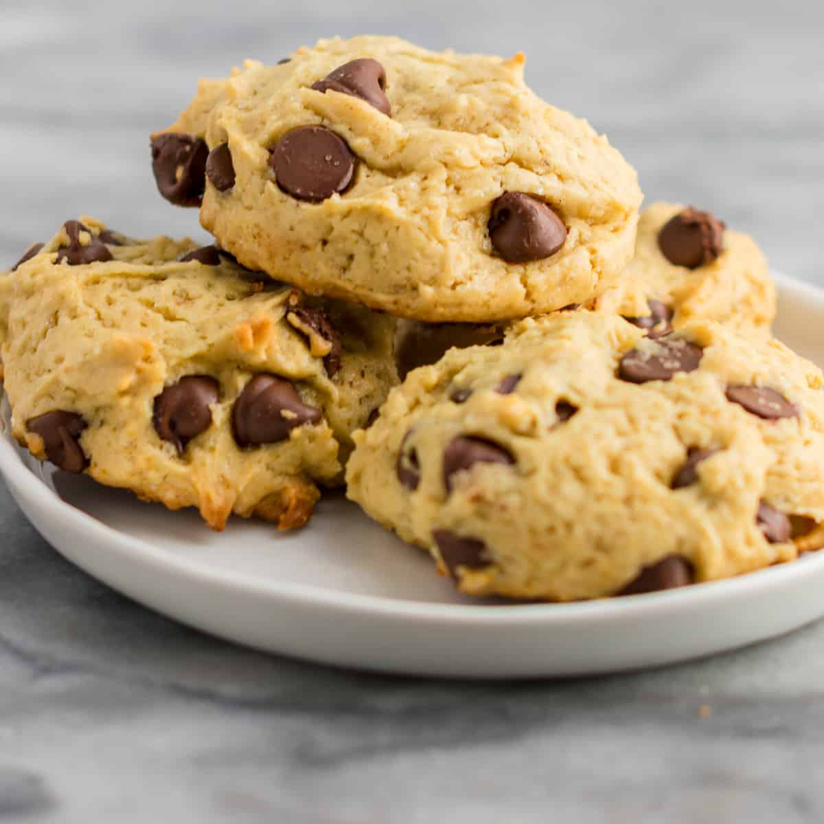 chocolate chip cookies on a plate