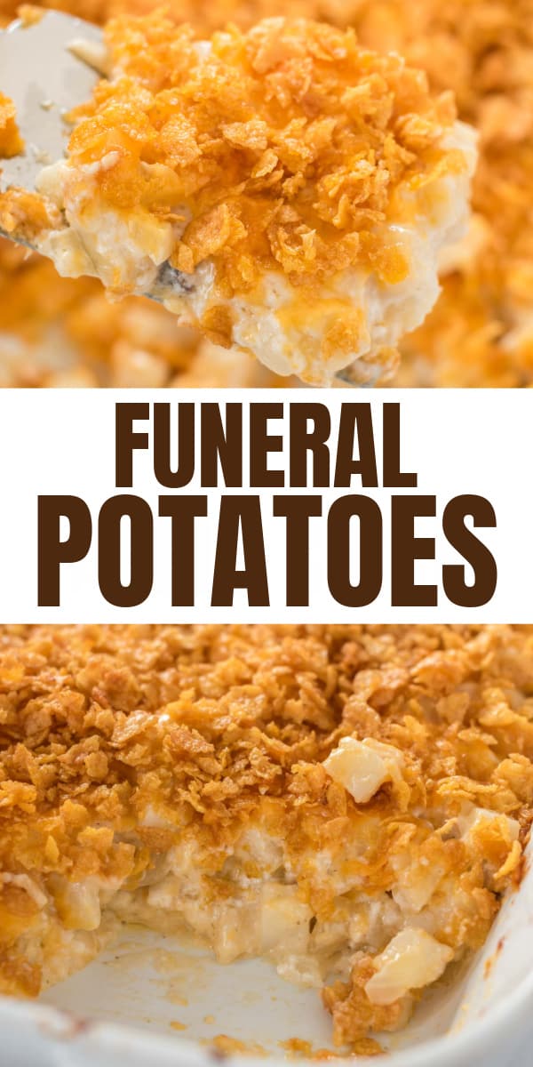image with text "funeral potatoes"