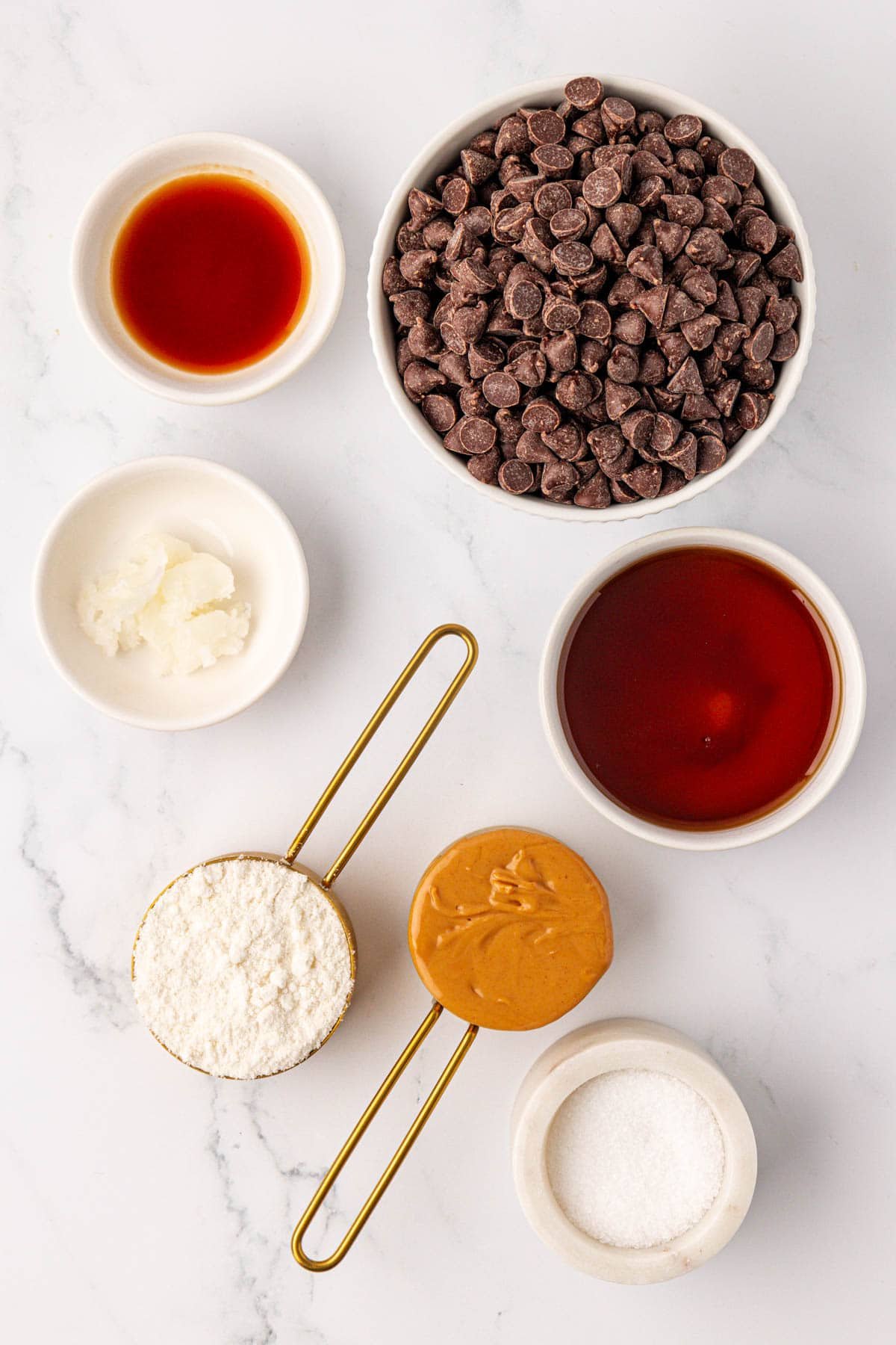 ingredients to make protein peanut butter cups