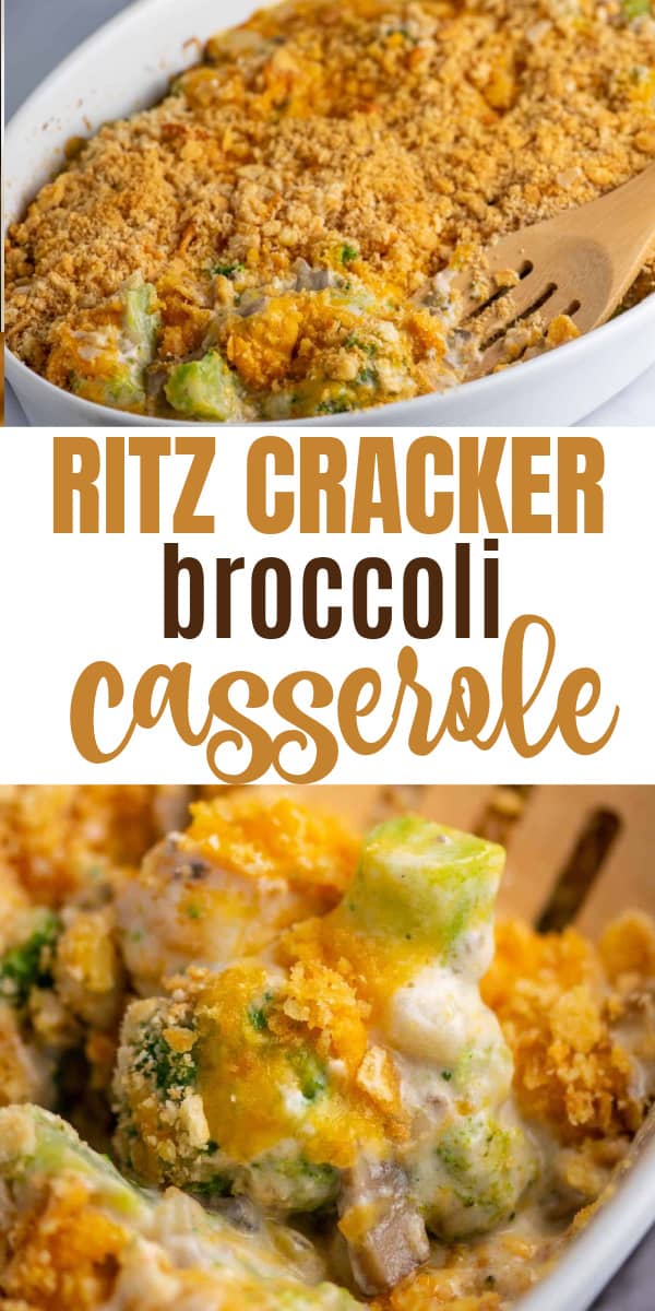 image with text "ritz cracker broccoli casserole"
