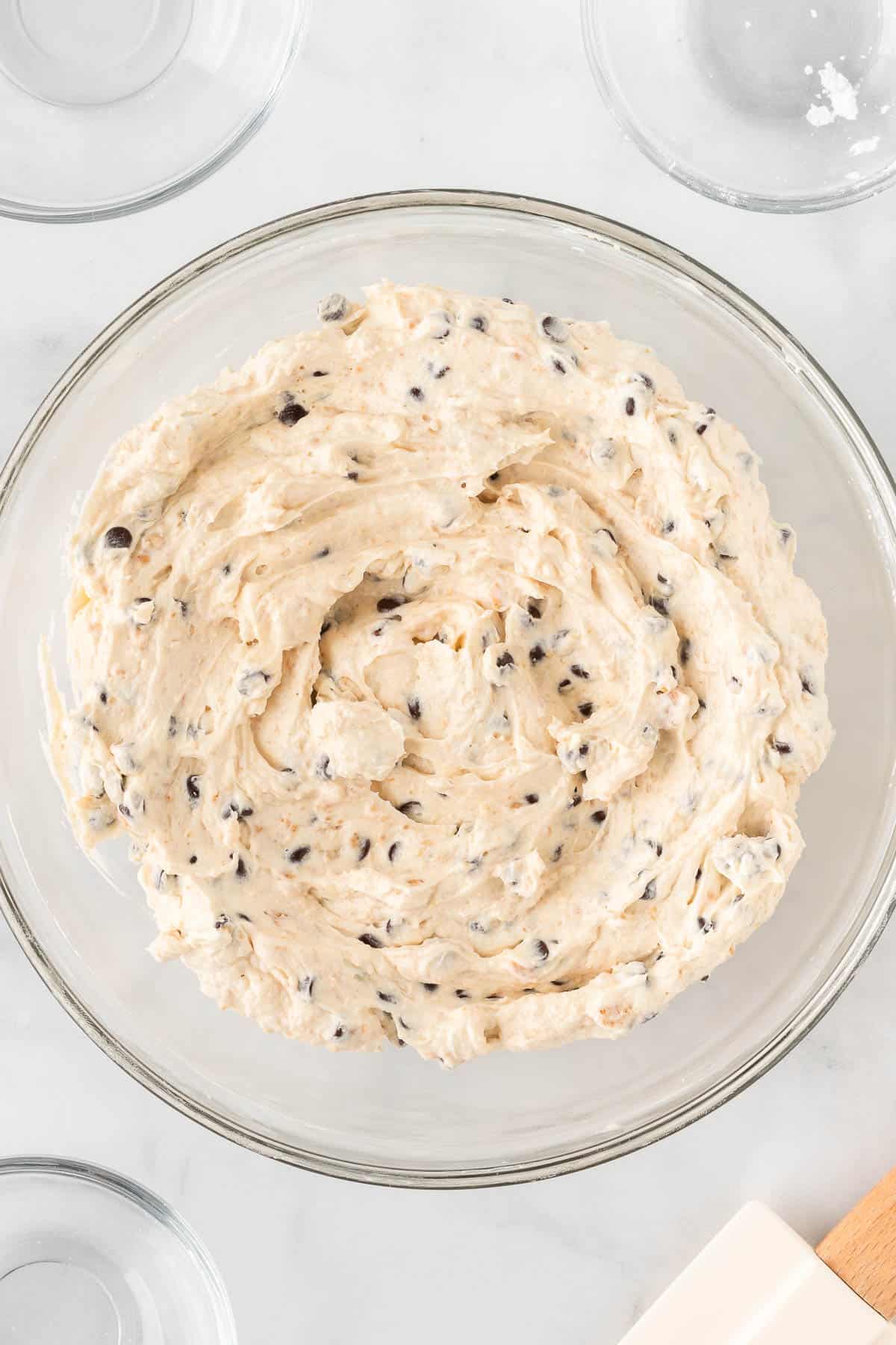 chocolate chip dessert cheese ball batter