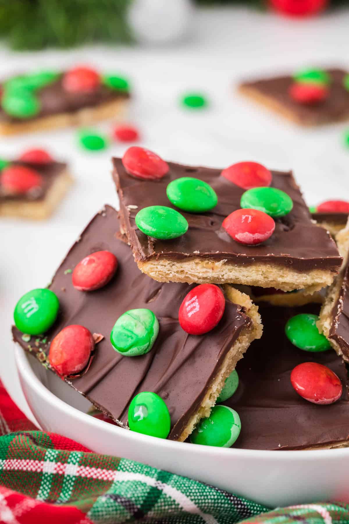 christmas crack pieces in a bowl