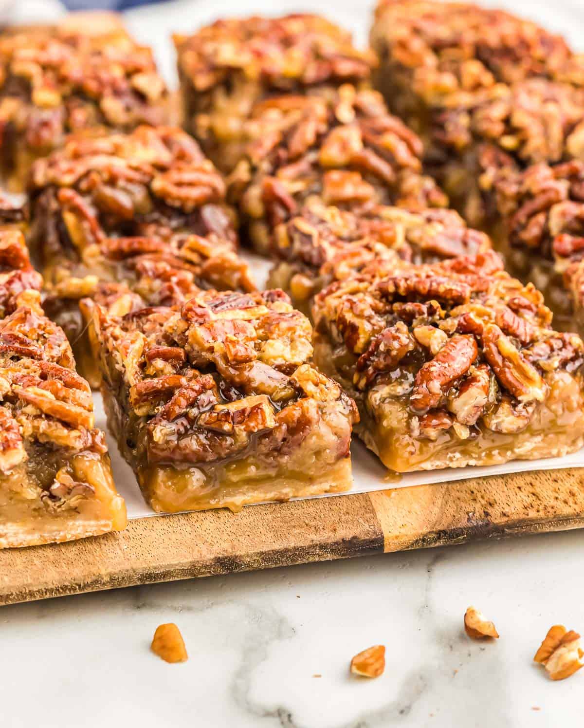 homemade pecan pie bars