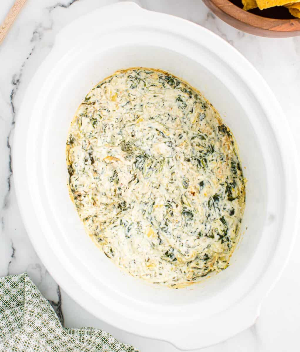 Crock Pot Spinach Artichoke Dip - Build Your Bite