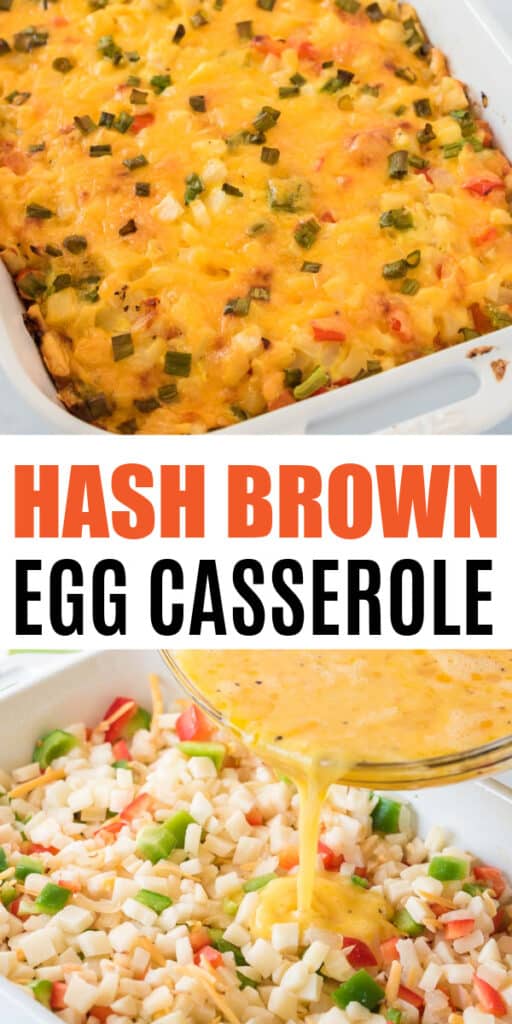 image with text "hash brown egg casserole"