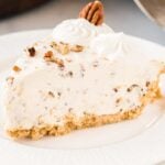 pecan cream pie slice on a plate