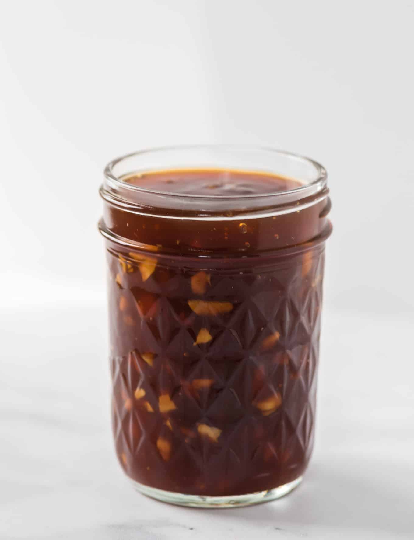 teriyaki sauce in a mason jar