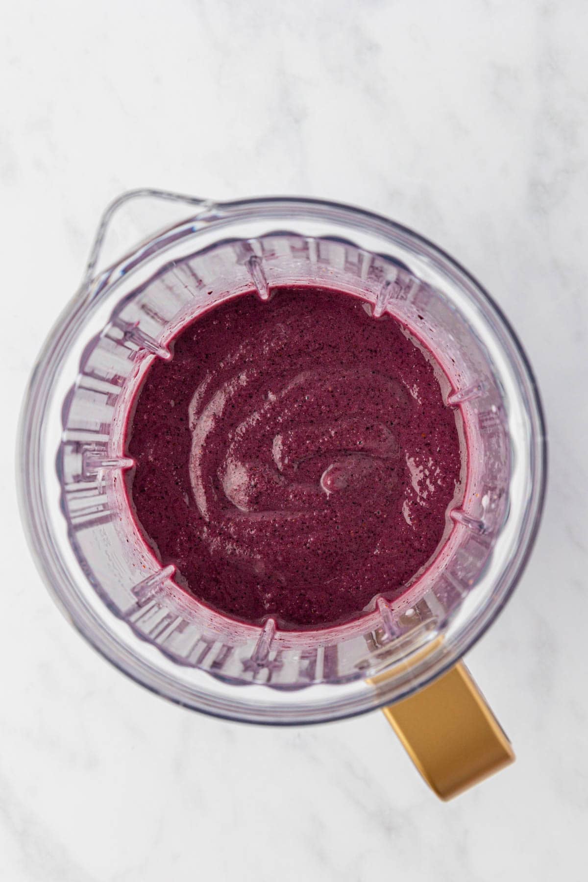 blueberry banana smoothie in a blender