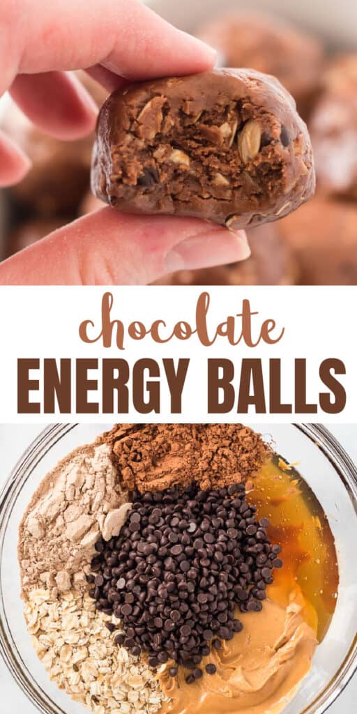 image with text "chocolate energy balls"