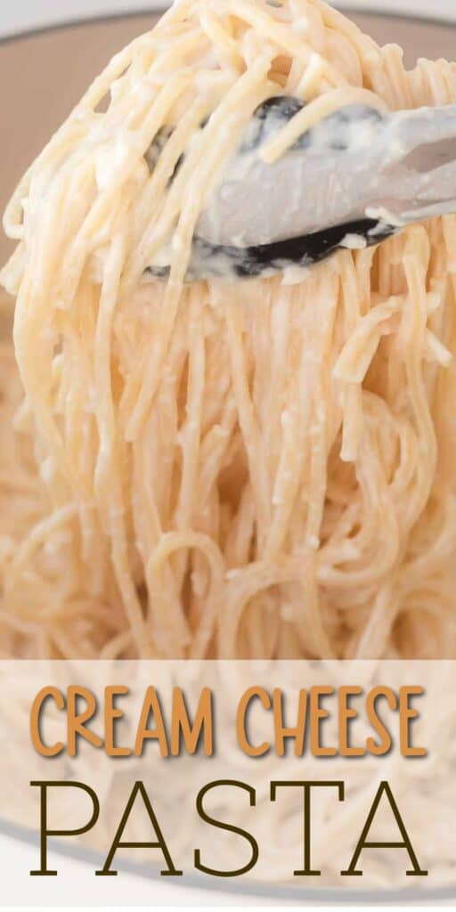 image with text "cream cheese pasta"