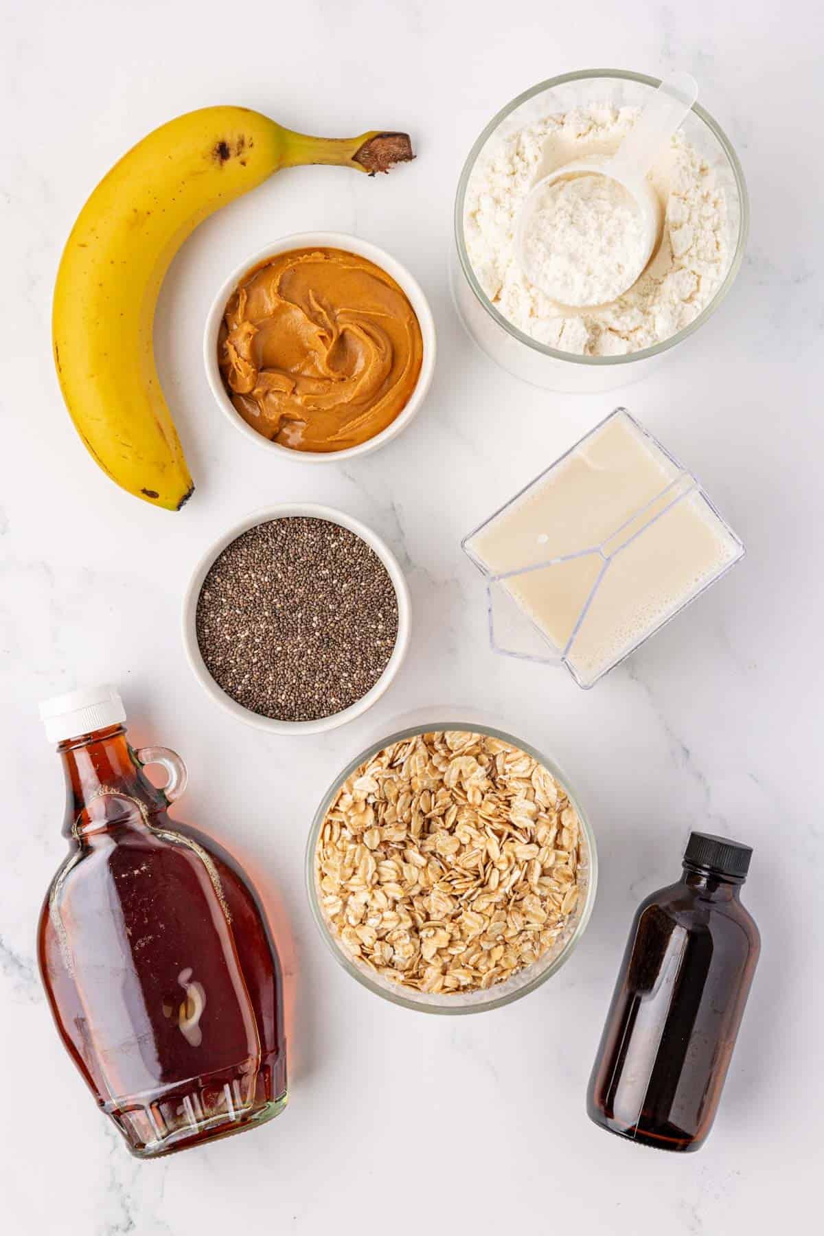ingredients to make protein overnight oats