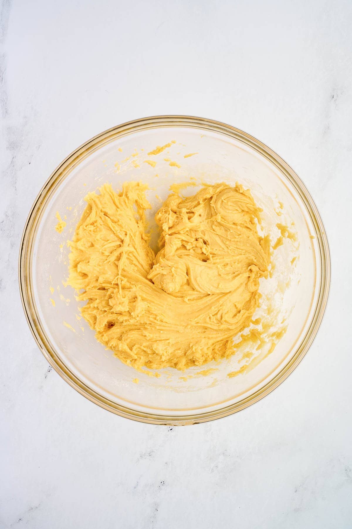 cake mix batter mixed together with oil and eggs