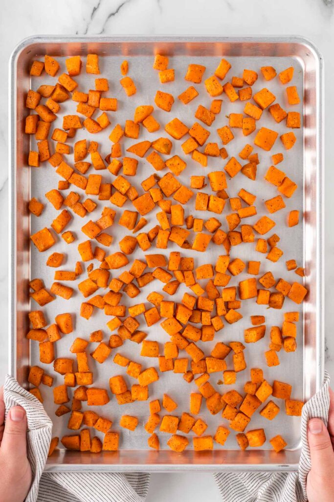 Roasted Cubed Sweet Potatoes Build Your Bite