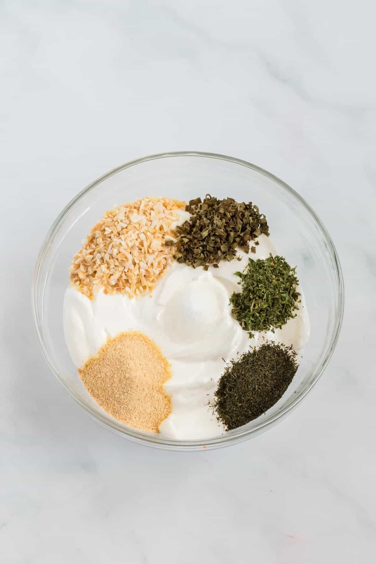 spices added to the sour cream