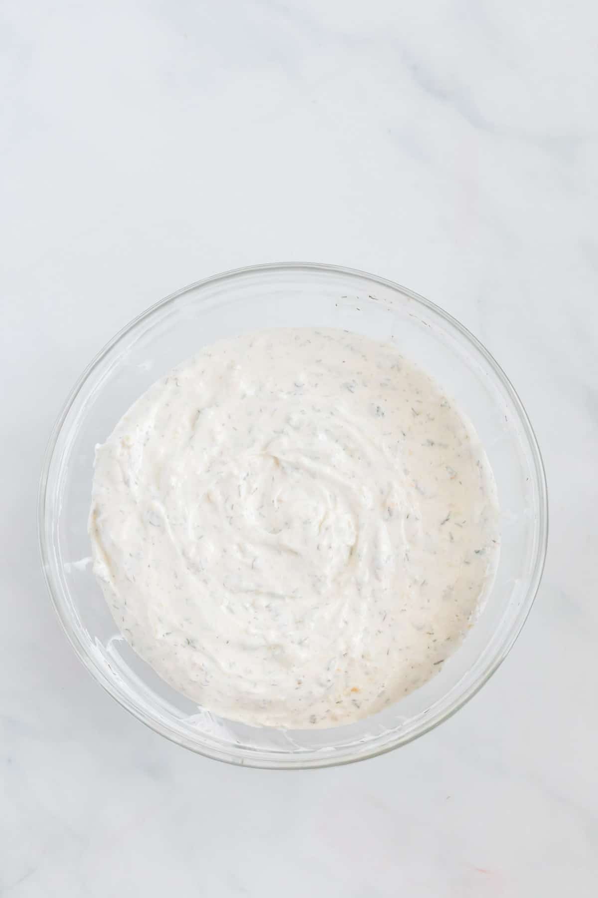 sour cream dip mixed together