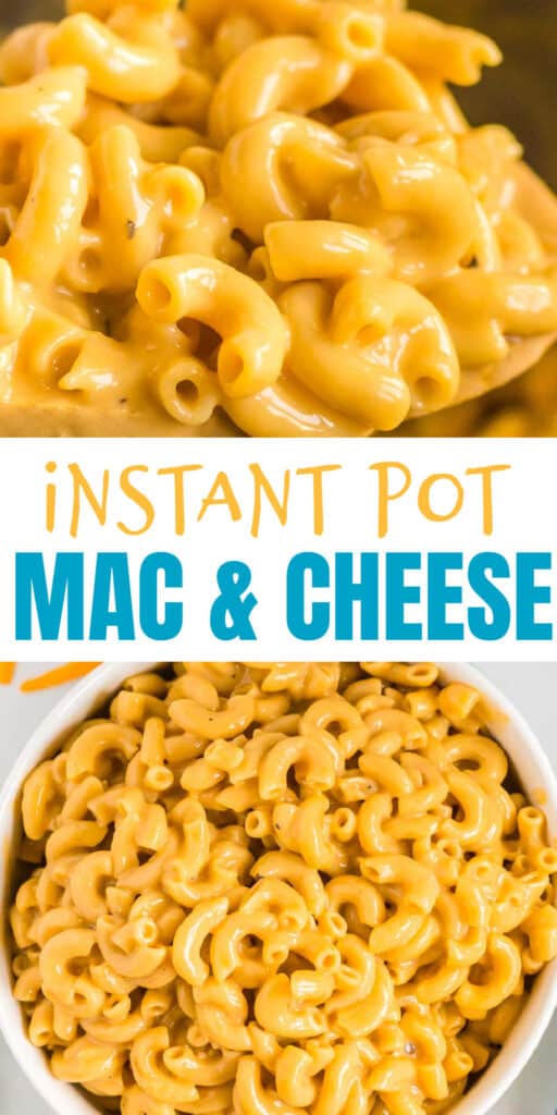image with text "instant pot mac & cheese"