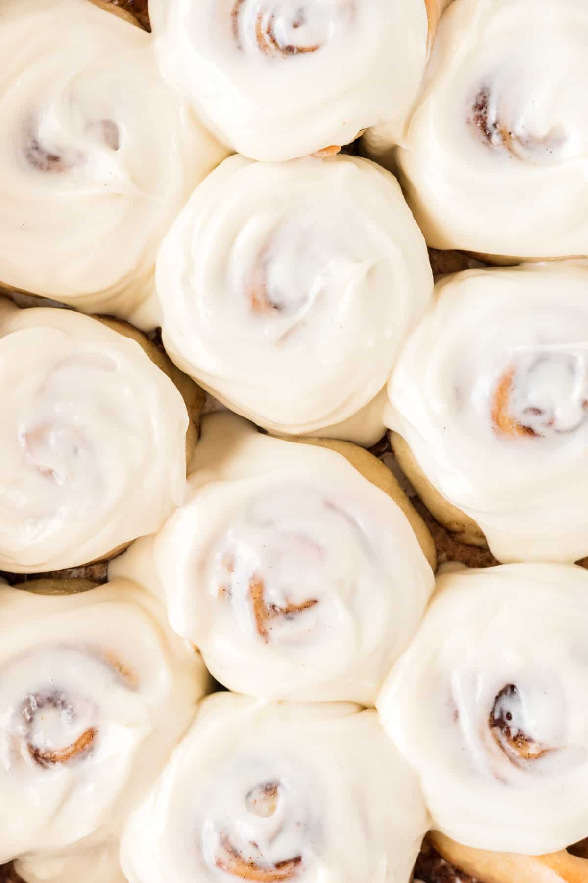 frosted cinnamon rolls with cream cheese icing