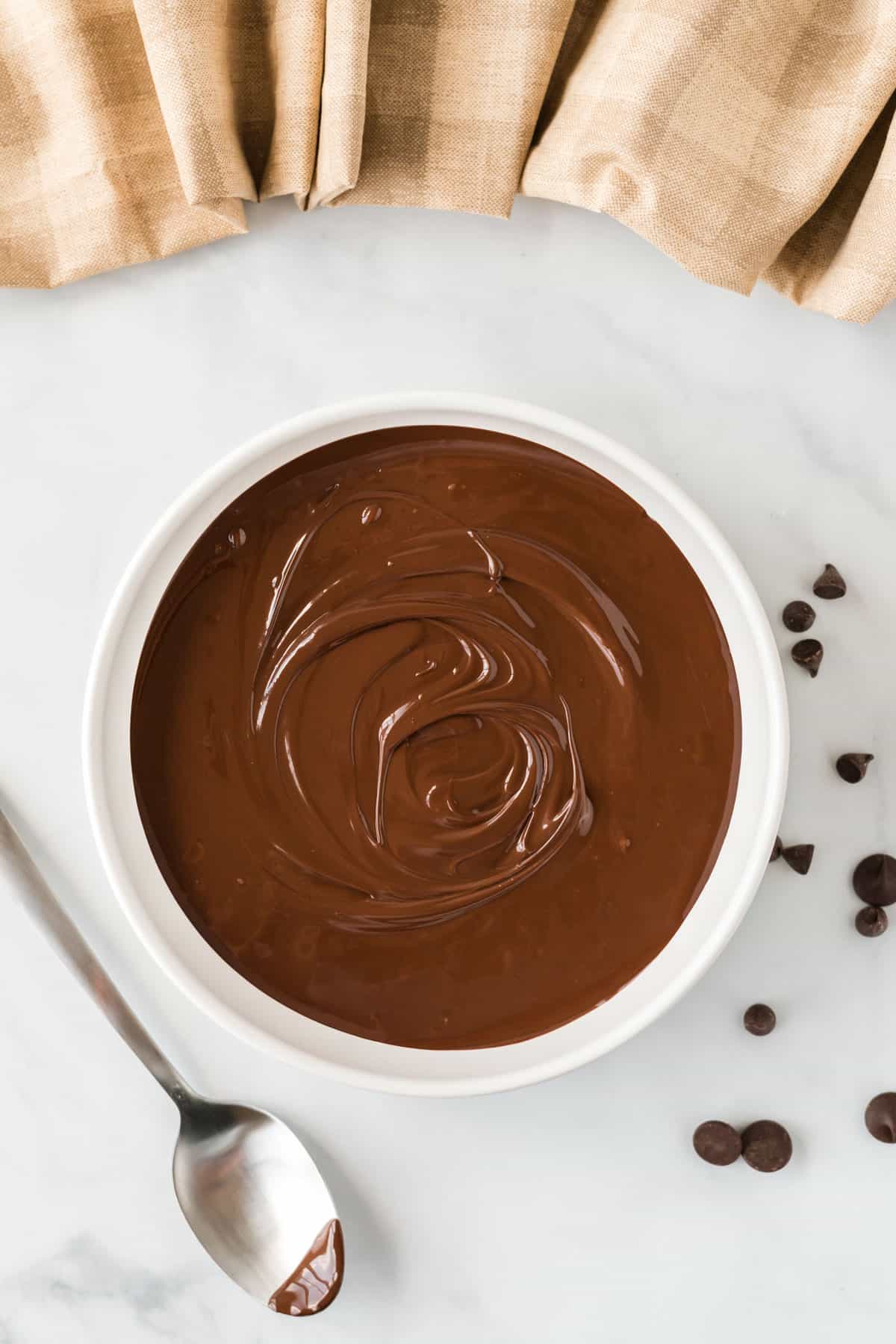 melted chocolate in a bowl