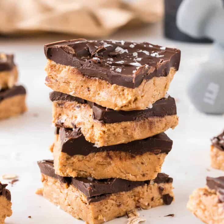 stacked no bake protein bars
