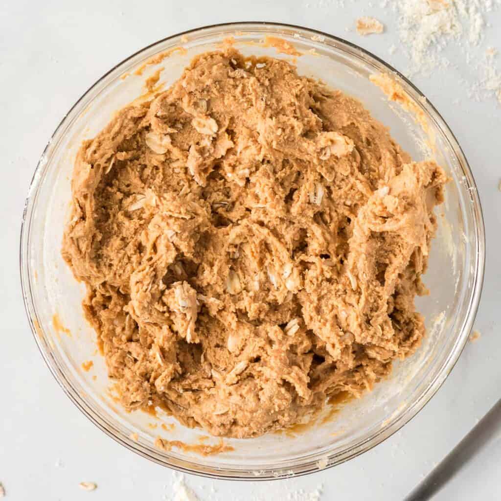 protein bar batter in a bowl