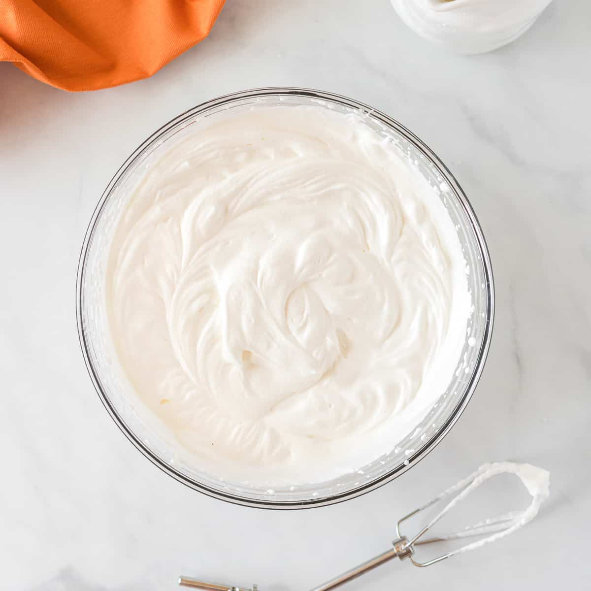 heavy cream whipped together