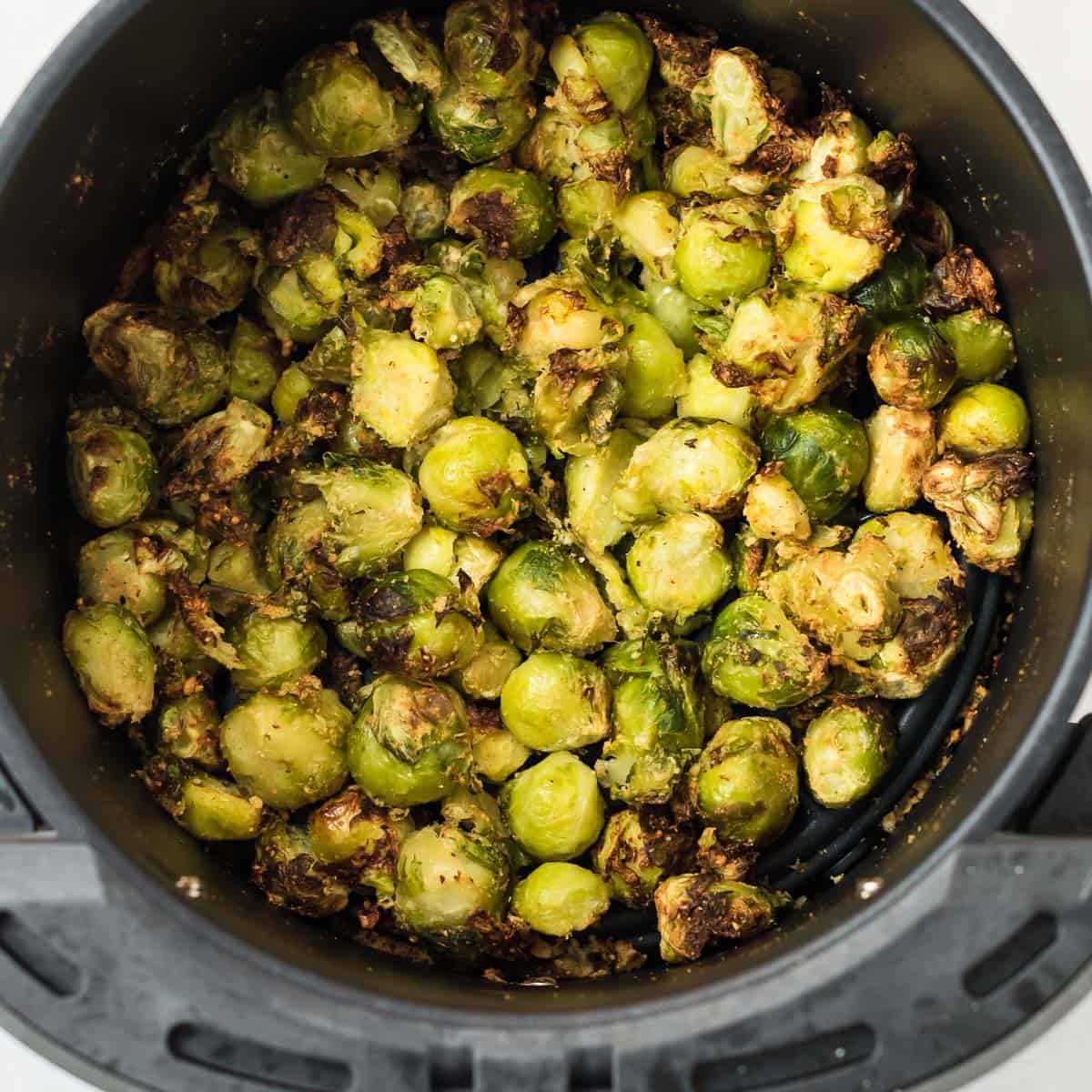 roasted frozen brussel sprouts in the air fryer