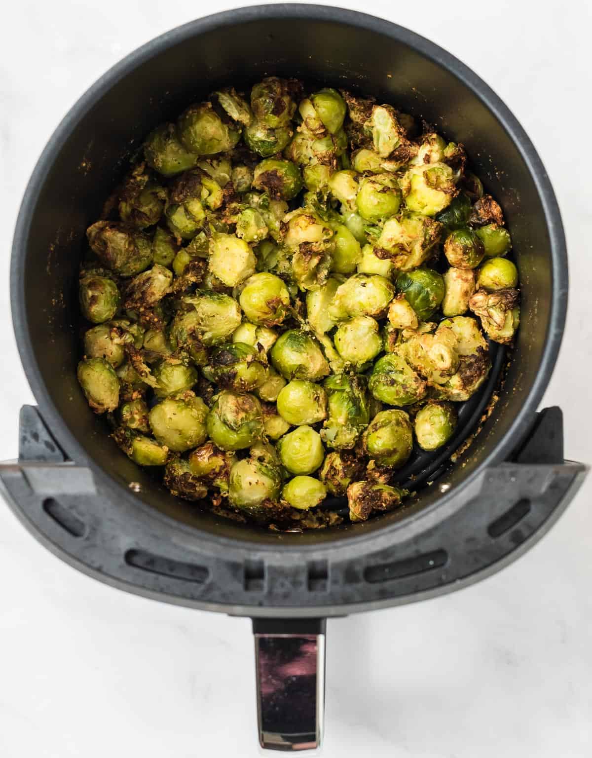 roasted frozen brussel sprouts in the air fryer
