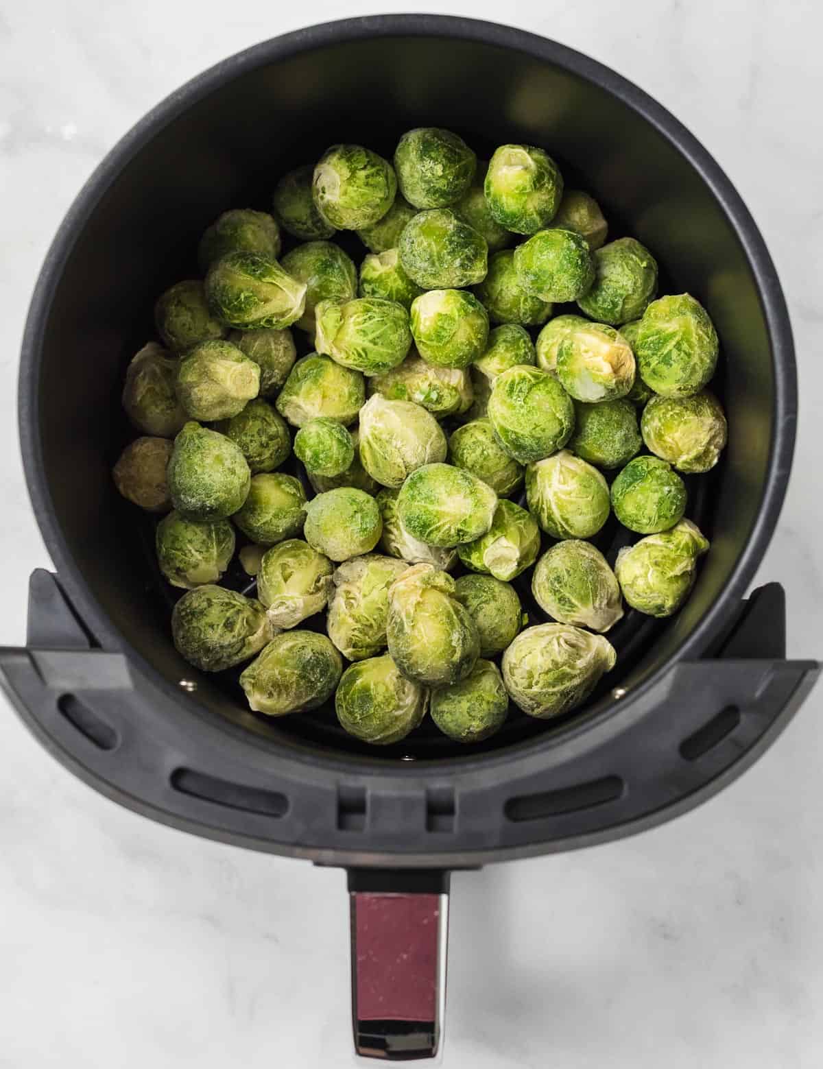 frozen brussel sprouts in an air fryer