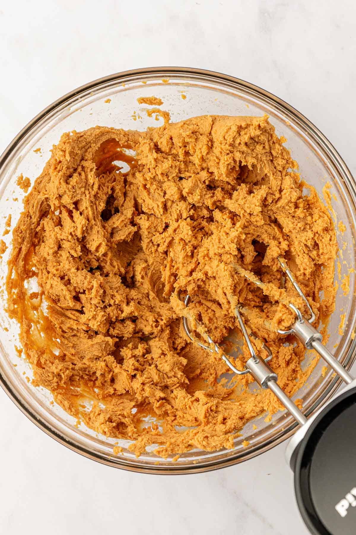 peanut butter and cream cheese mixed together