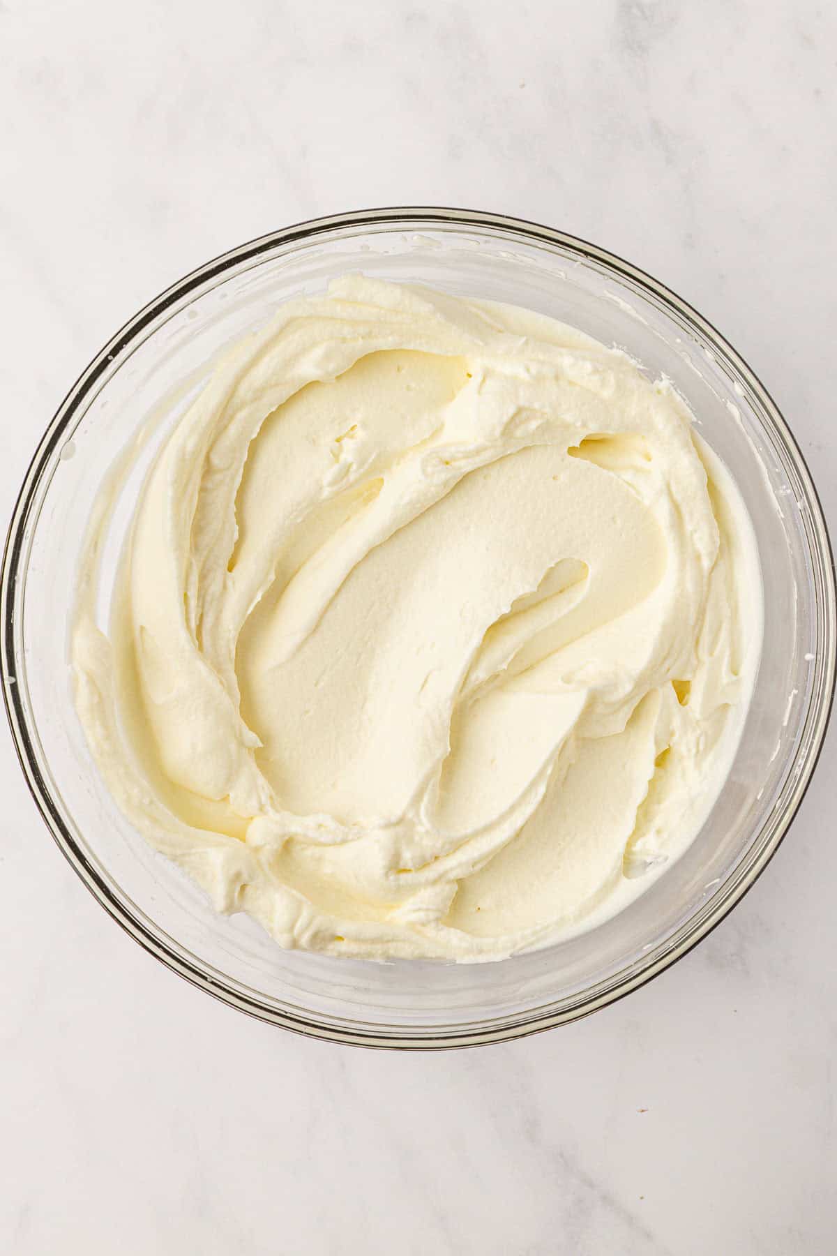 whipped cream in a bowl