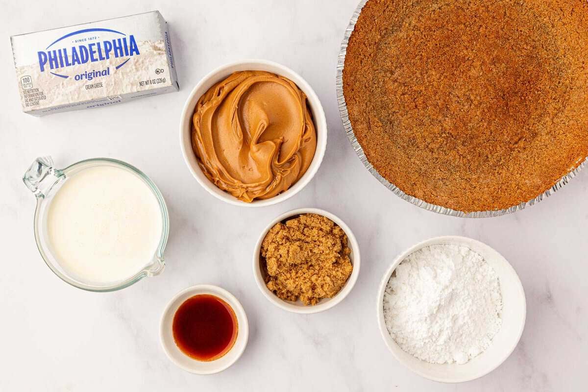 ingredients to make no bake peanut butter pie