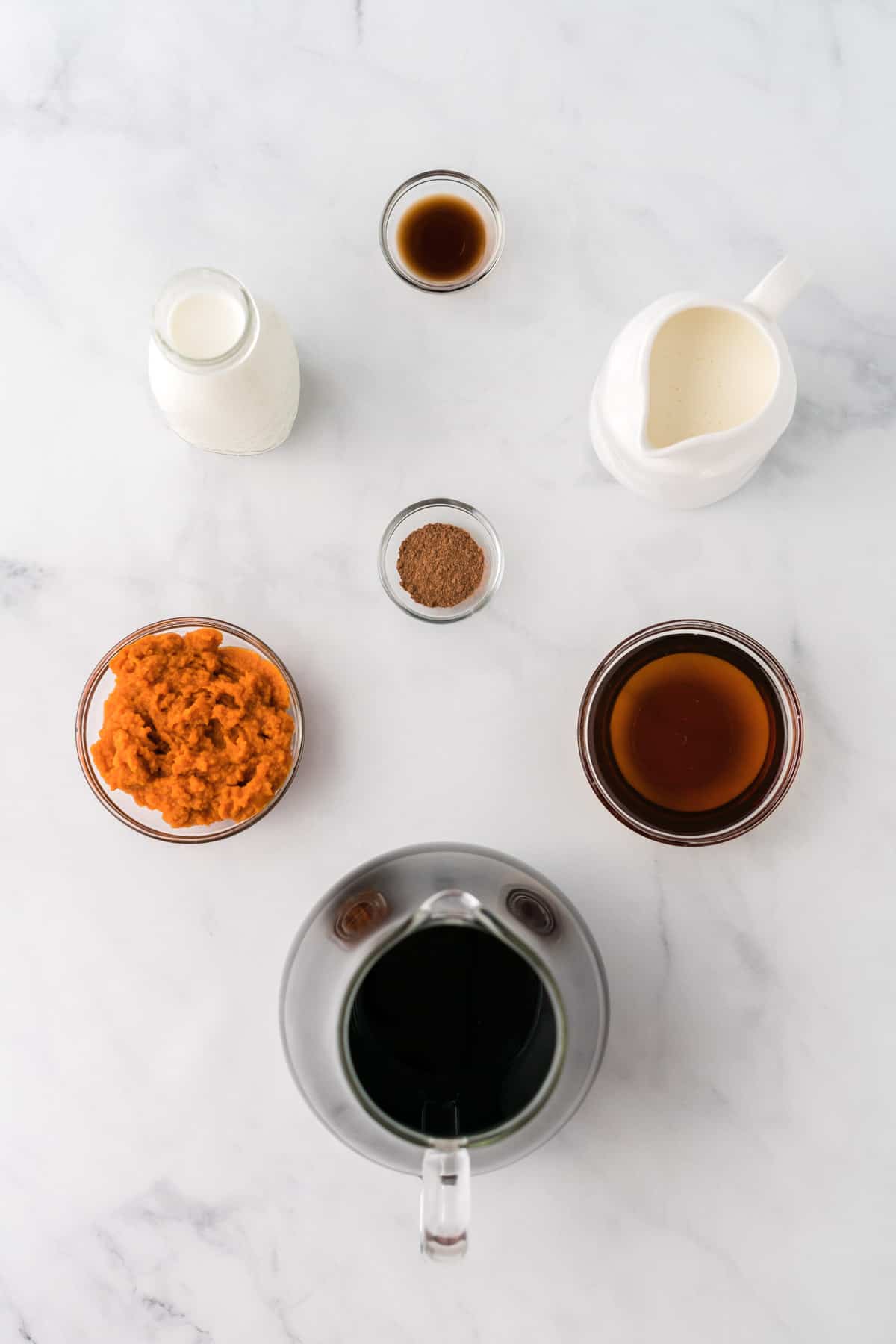 ingredients to make pumpkin cold brew