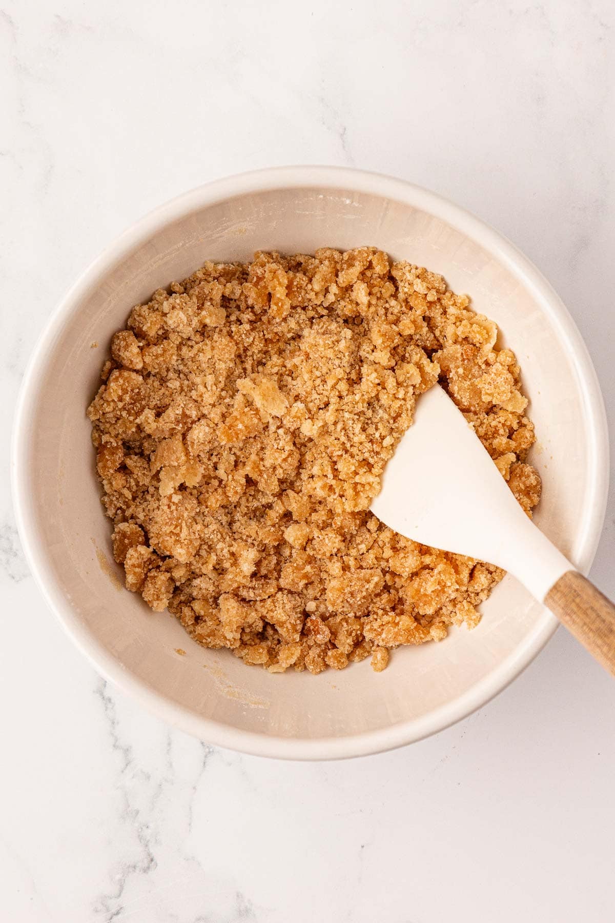 streusel topping mixed together