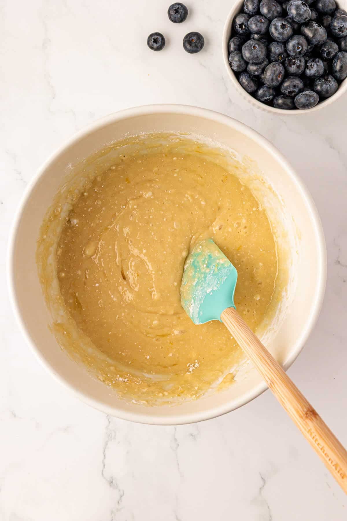 cake mix muffin batter mixed together
