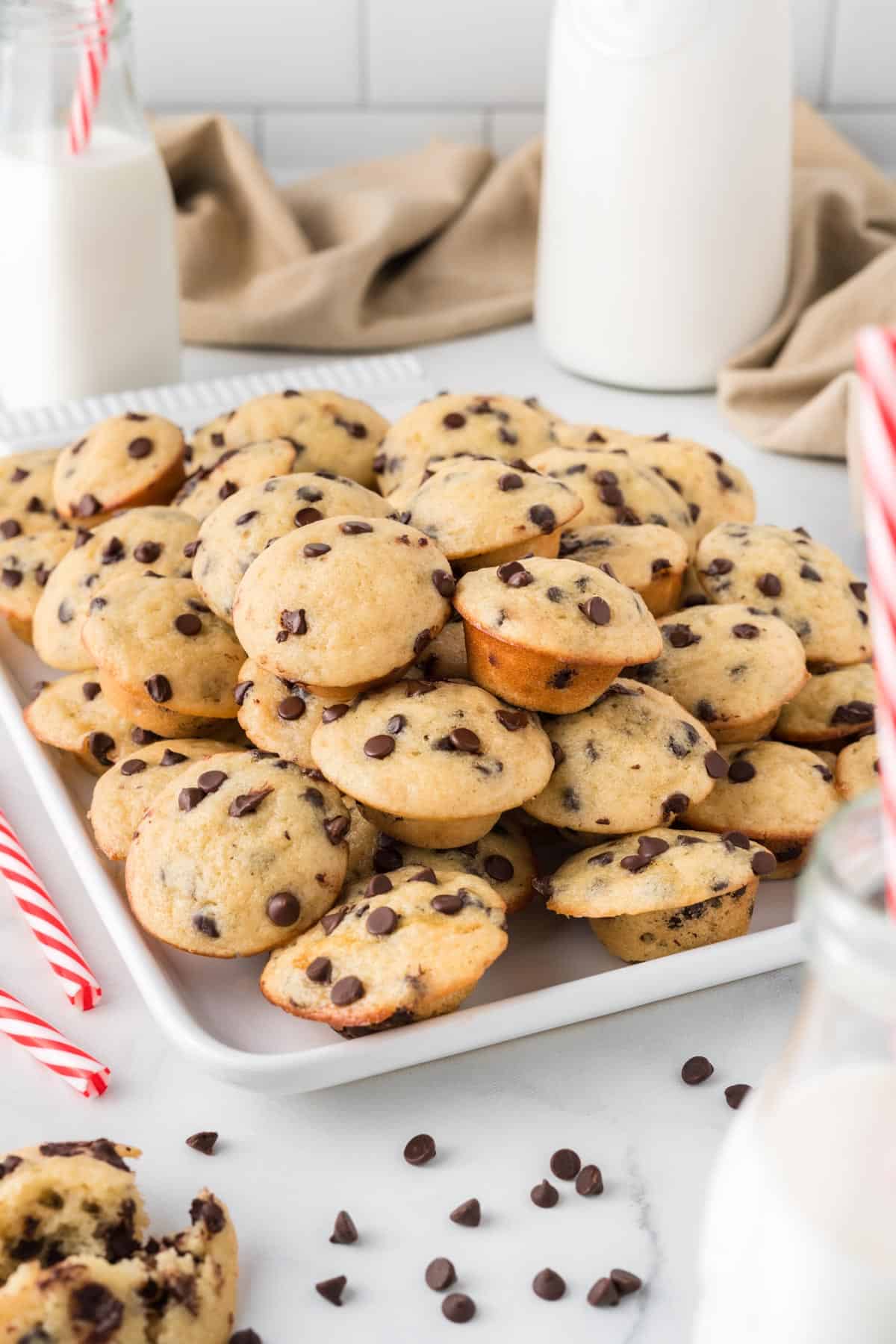 Chocolate Chip Mini Muffins - My Kids Lick The Bowl