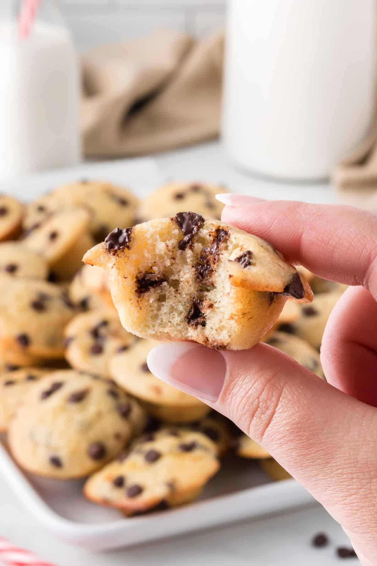 Chocolate Chip Mini Muffins - My Kids Lick The Bowl