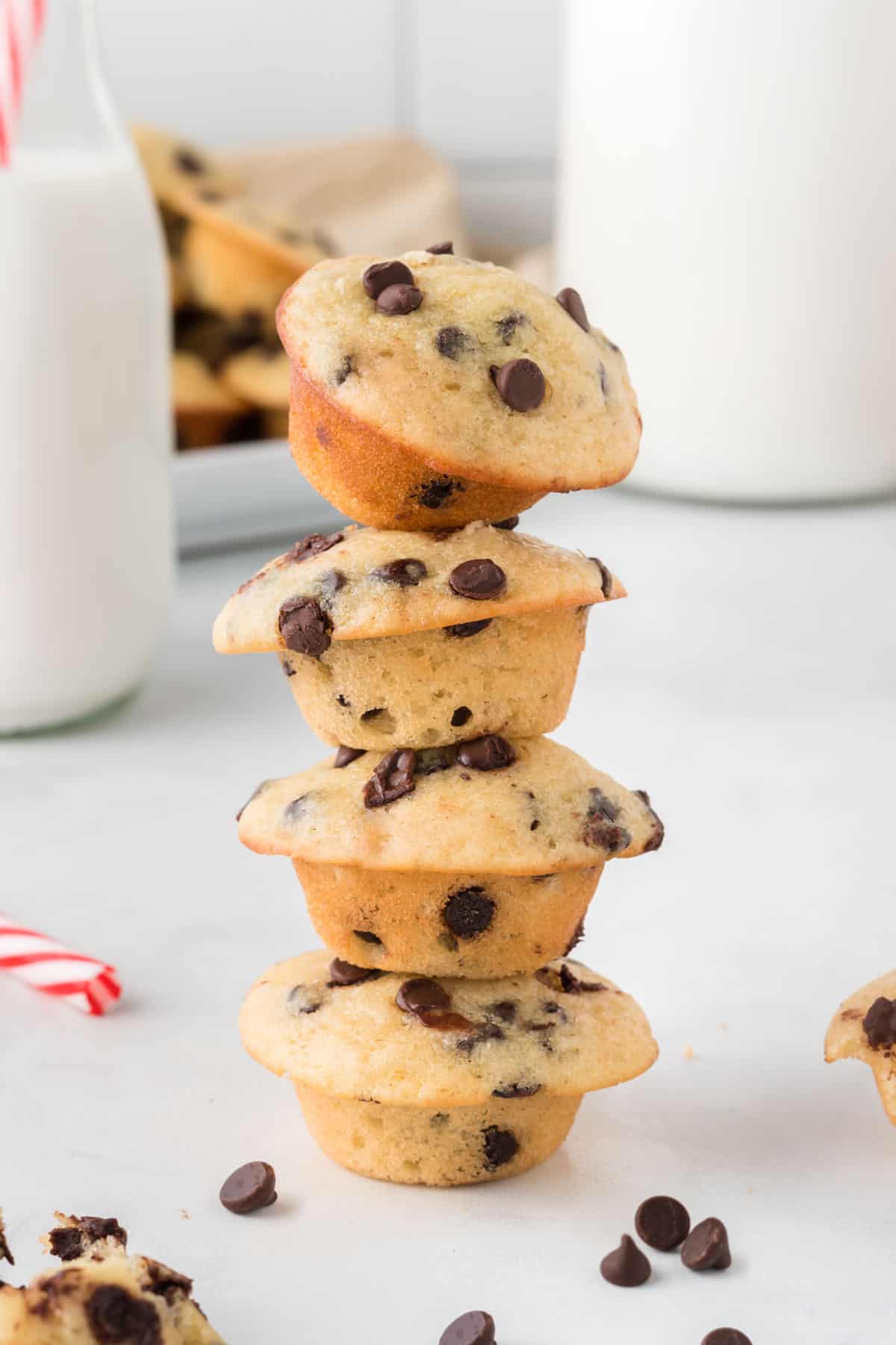 mini muffins stacked