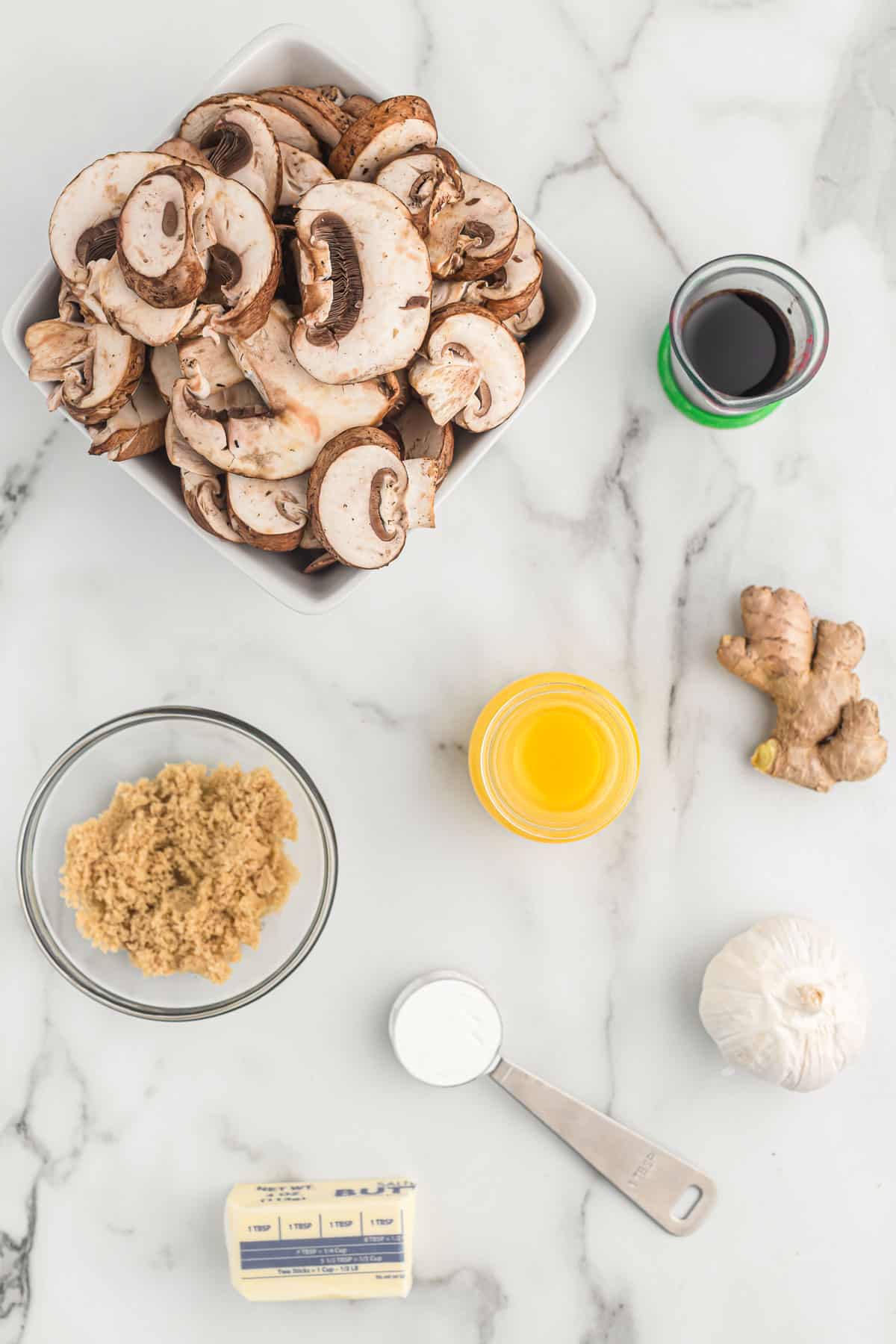 ingredients needed to make teriyaki mushrooms