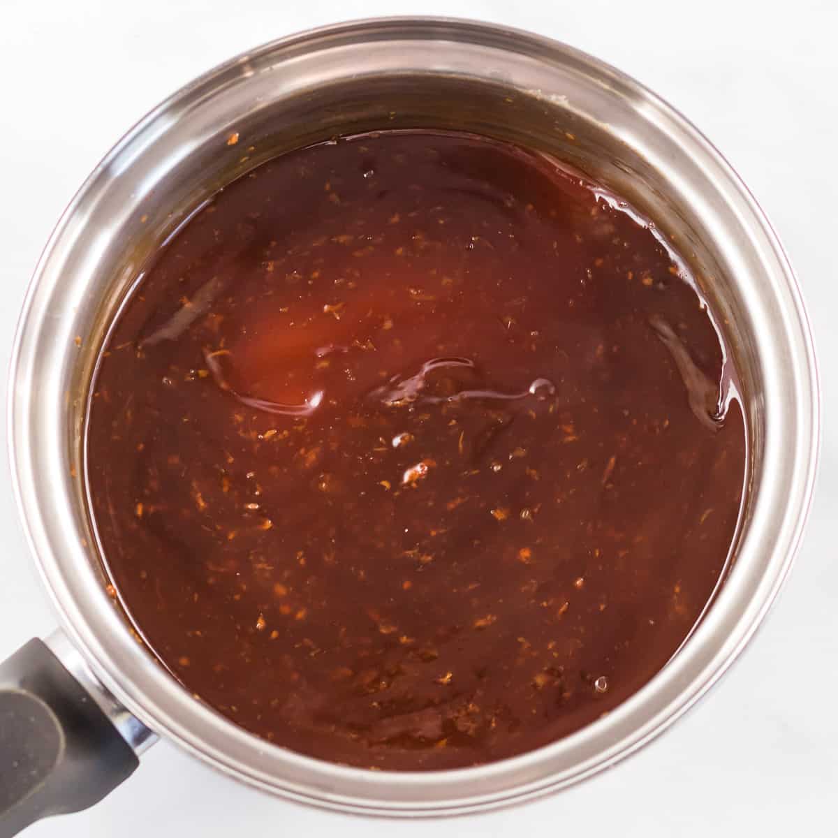 teriyaki sauce in a pan
