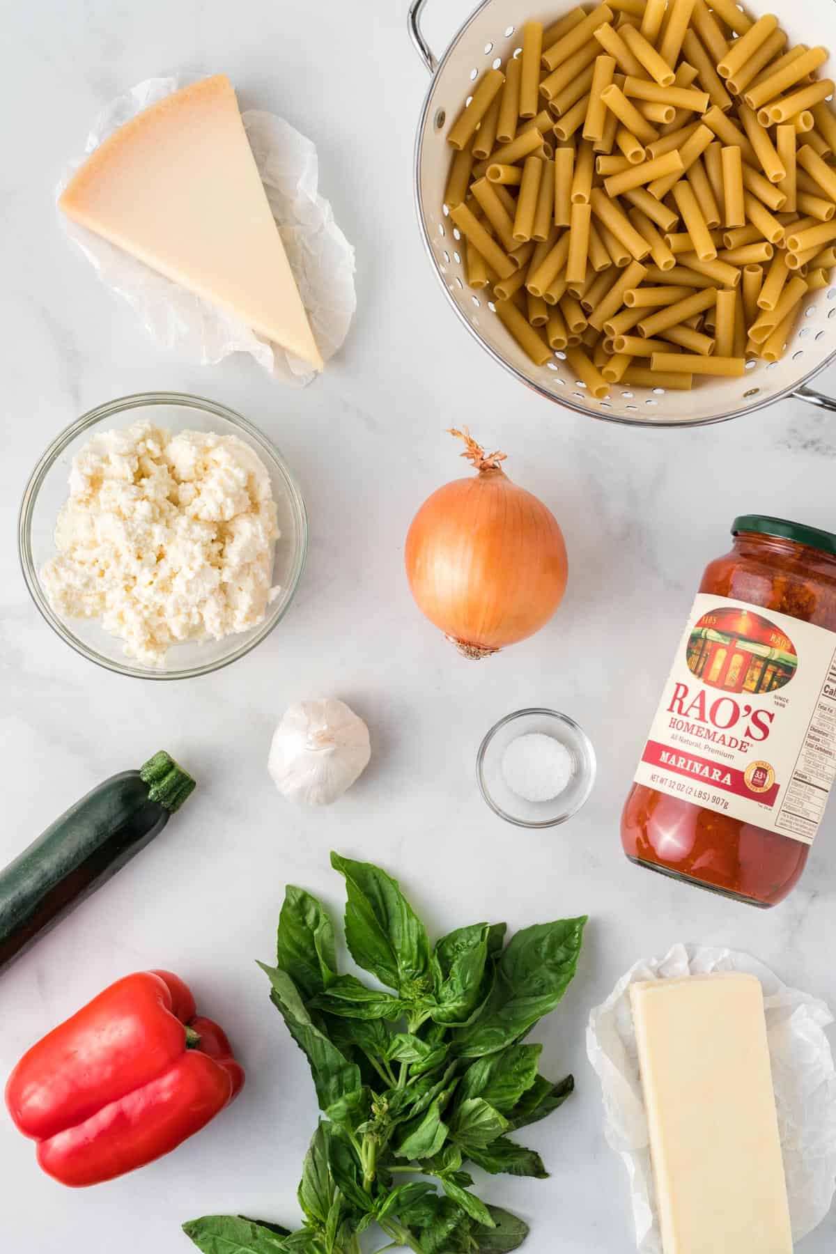 ingredients needed to make vegetarian baked ziti