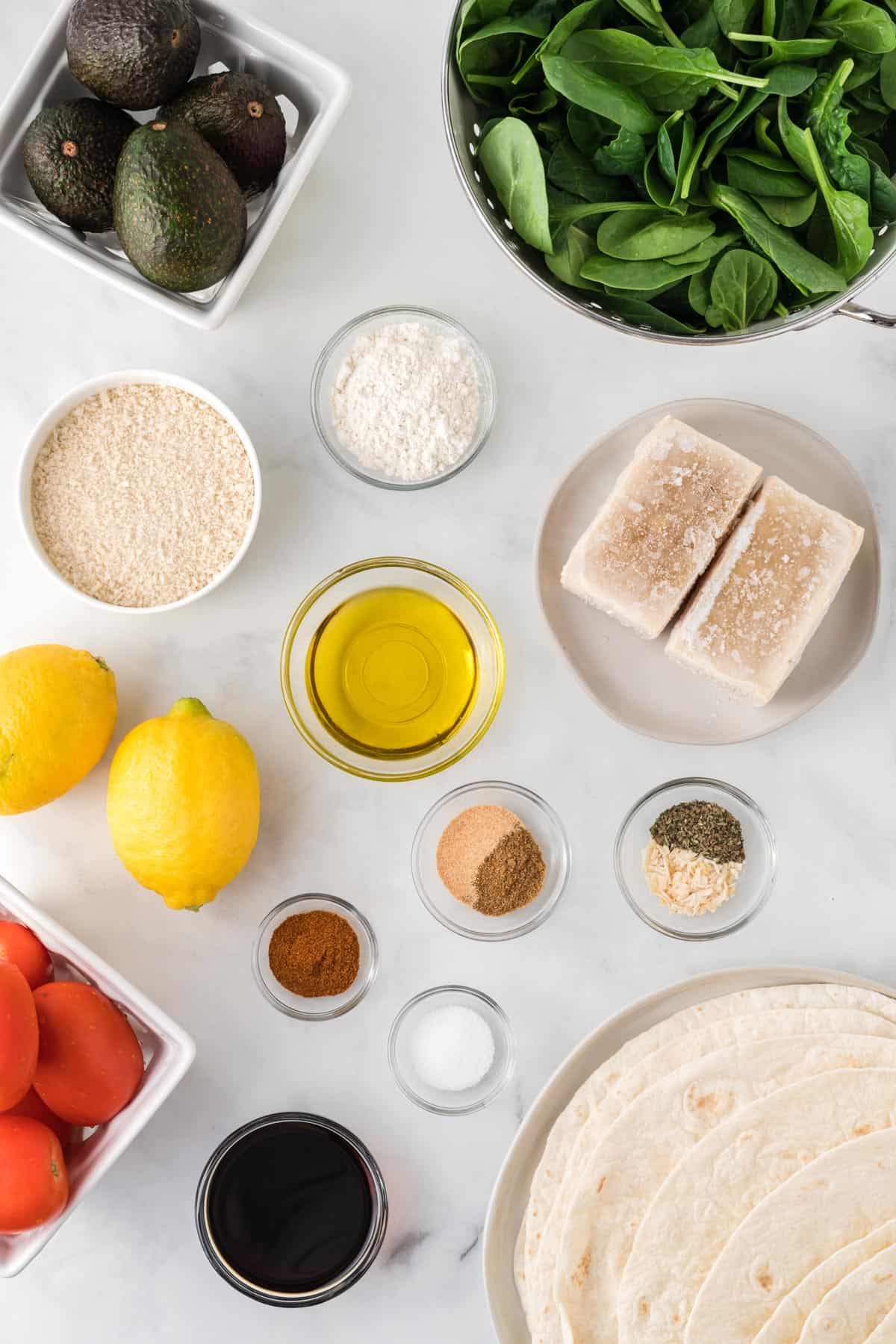 ingredients needed to make tofu wraps