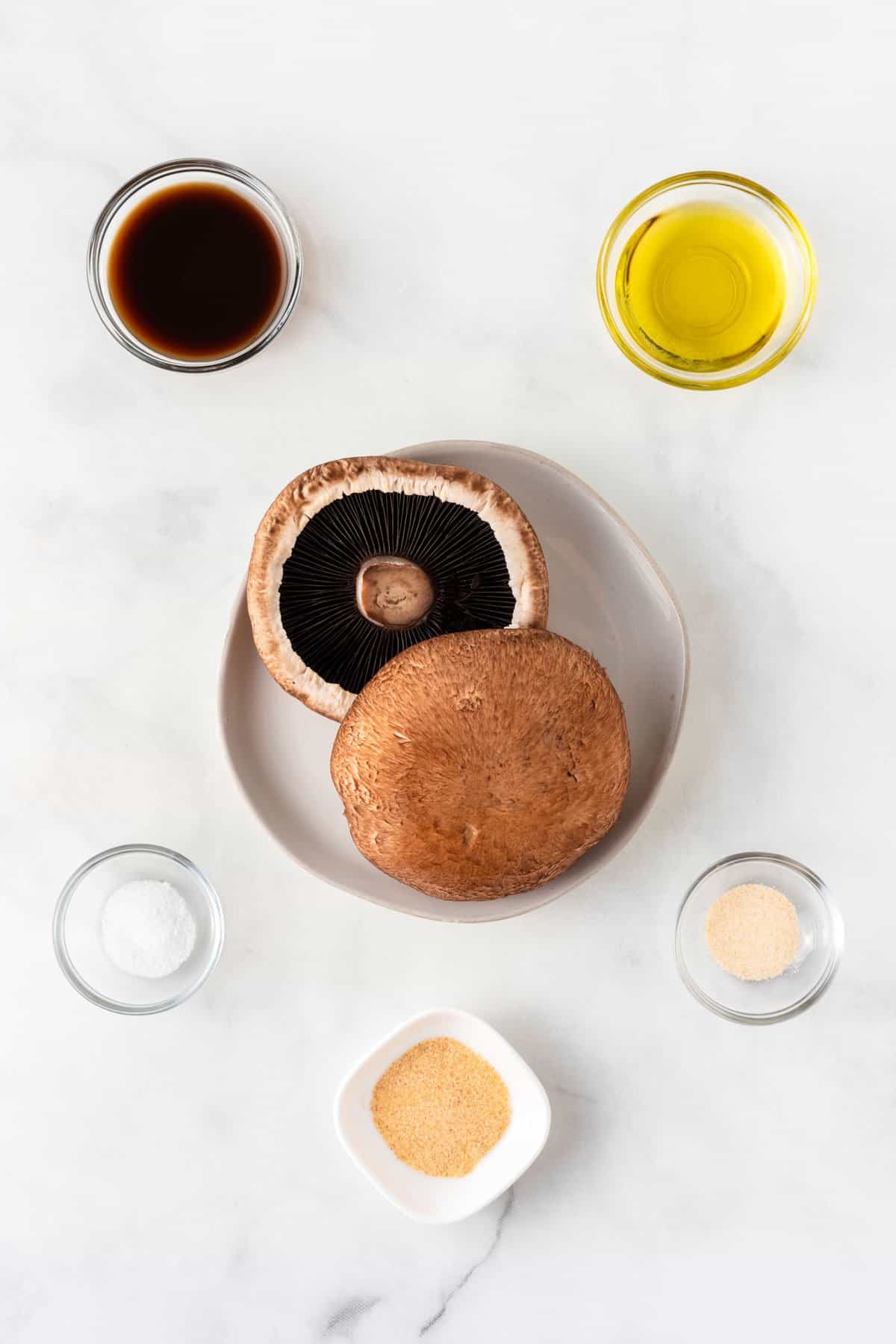 ingredients to make air fryer portobello mushrooms